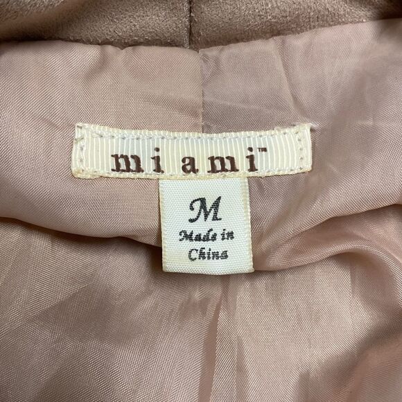 Miami Blush Micro Suede Biker Jacket Size Medium - Picture 5 of 9